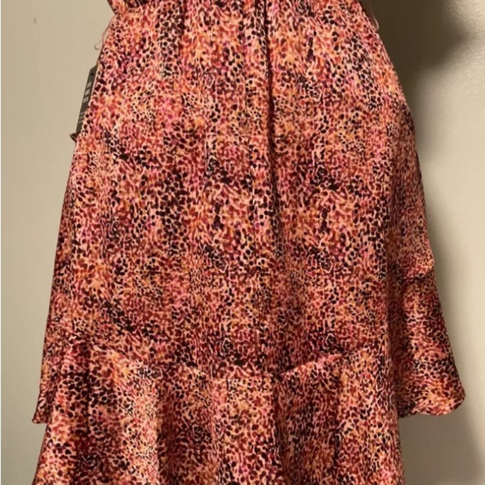 Express Multicolor Ruffle Wrap Dress - Picture 6 of 6